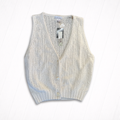 Vintage Knit Button-Front Vest, Cotton/Silk