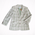 Vintage Green Windowpane Plaid Blazer