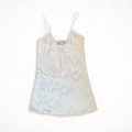 Vintage Jacquard Floral Satin Slip Dress