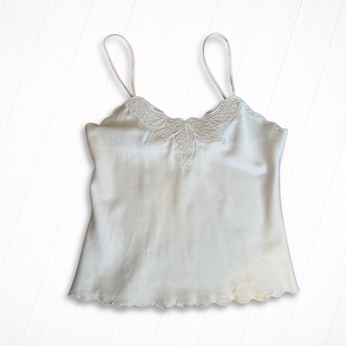 Vintage Cream Satin Camisole