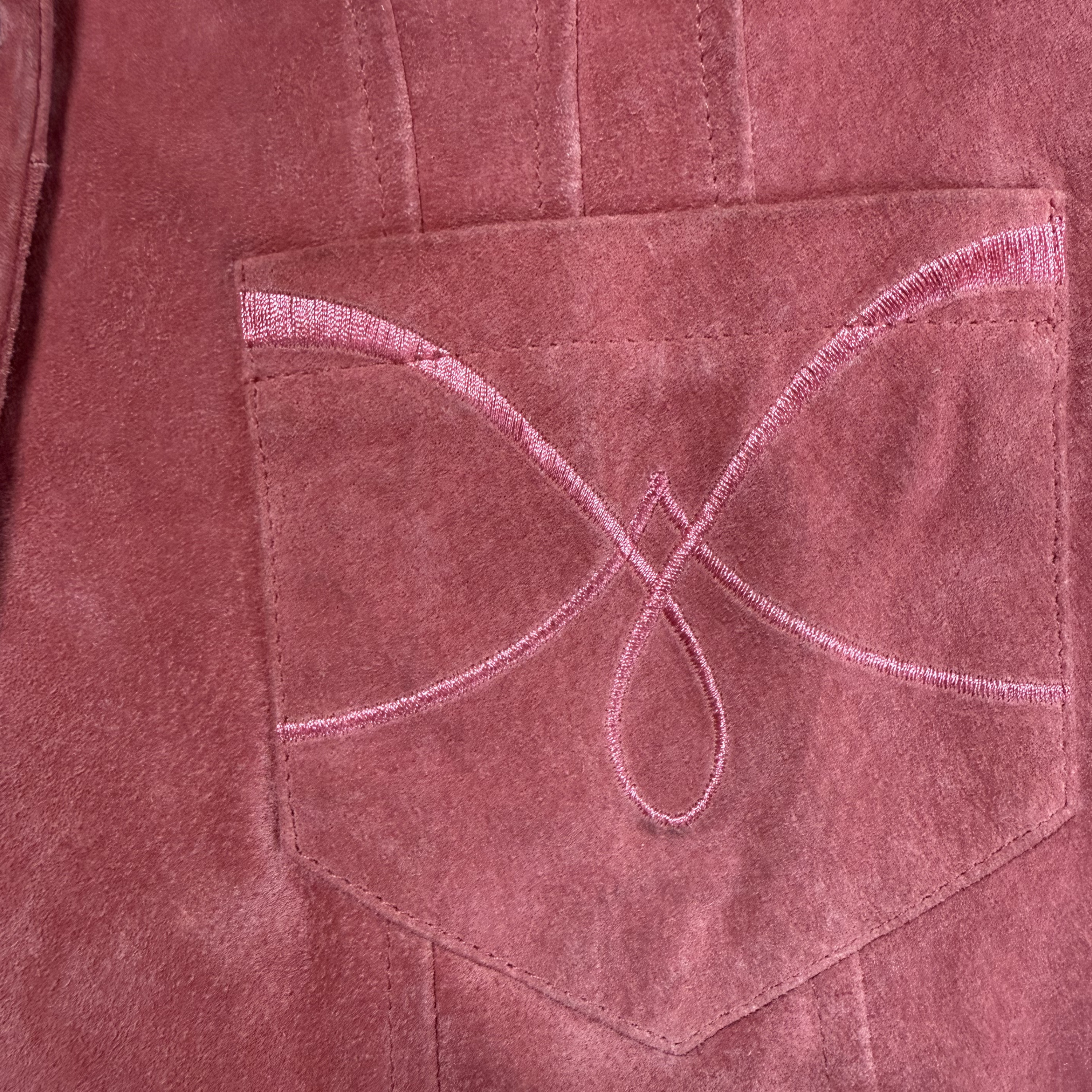 Pink Suede Leather Blazer
