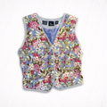 Vintage Floral & Gingham Vest