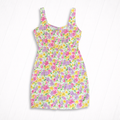 Vintage Floral Print Sleeveless Mini Dress