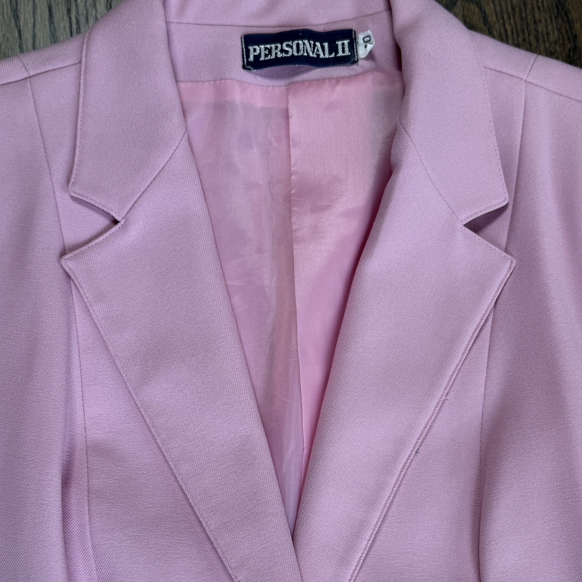 Vintage Light Pink Two-Button Blazer