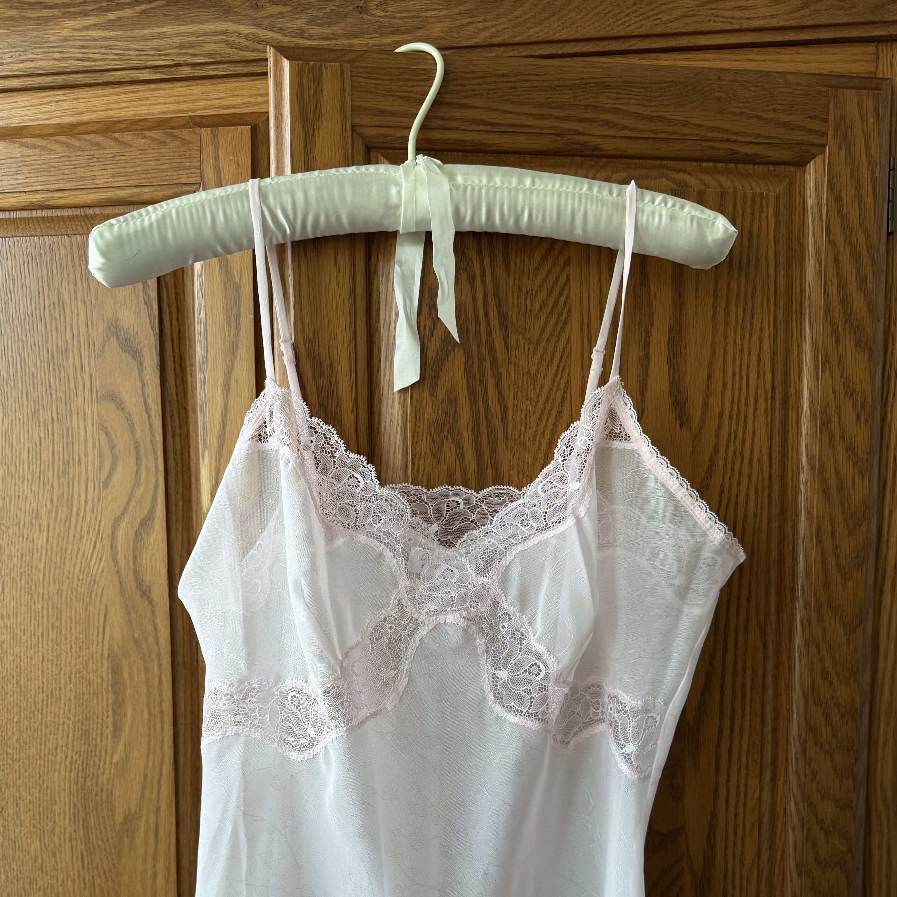 Vintage Pink Lace Sheer Camisole