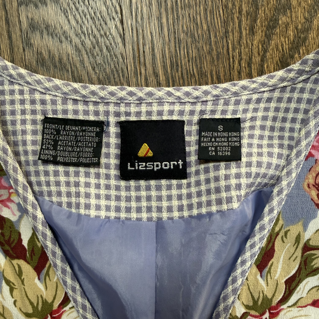 Vintage Floral & Gingham Vest
