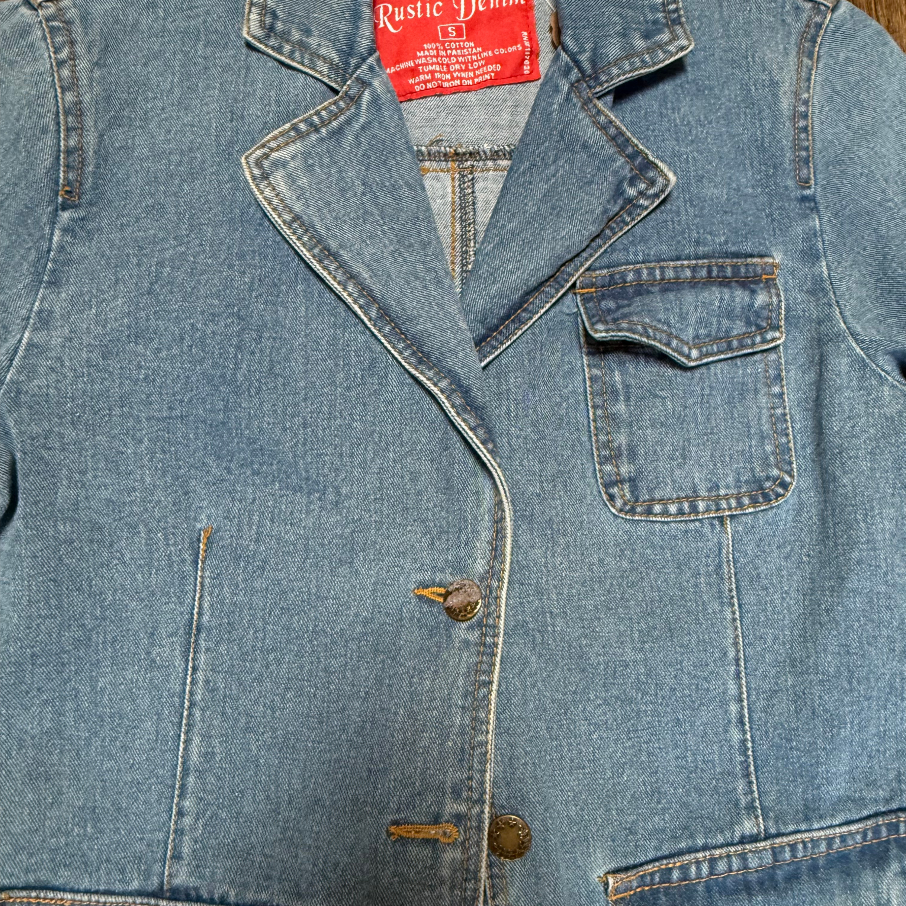 Vintage Denim Light Wash Denim Blazer