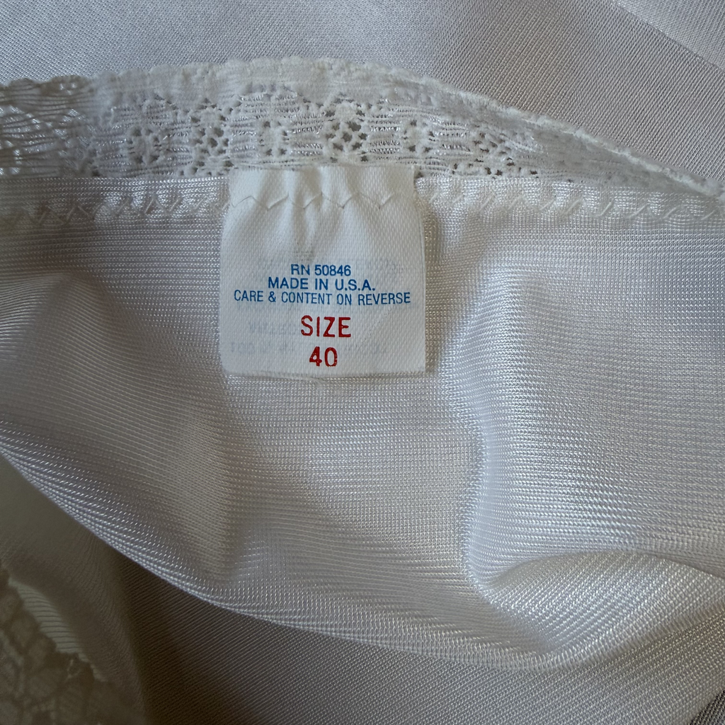 Vintage Cream Lace Trim Slip Dress