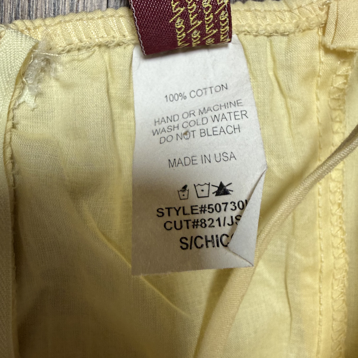 Vintage Yellow Cotton Sundress with Lace Hem
