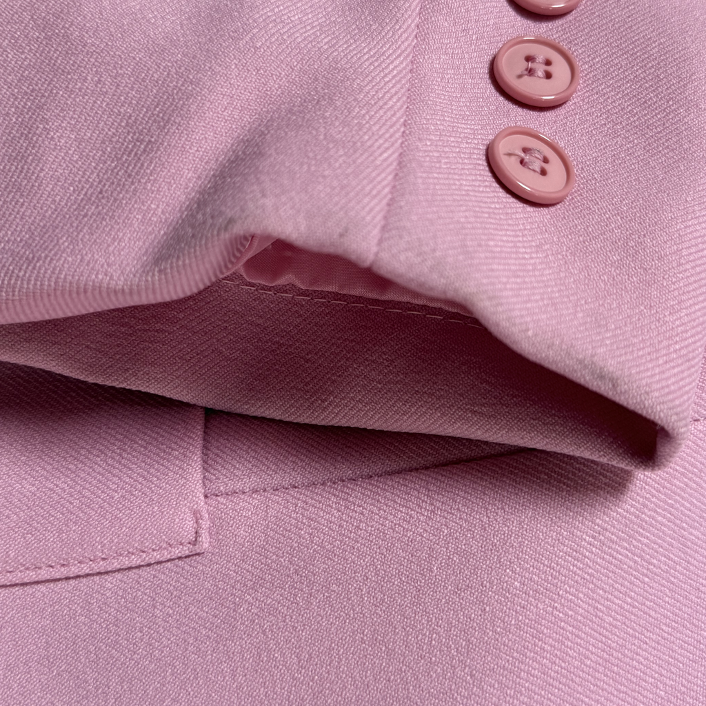 Vintage Light Pink Two-Button Blazer
