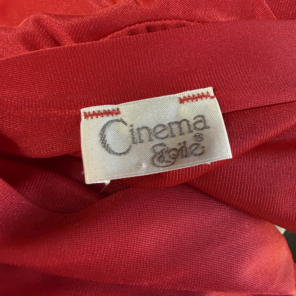 Vintage Red Nylon Nightgown