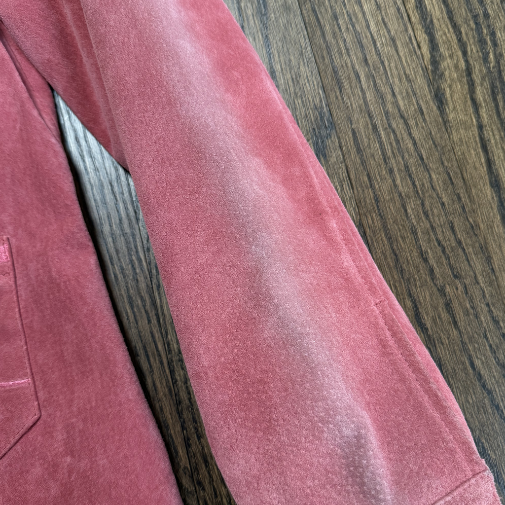 Pink Suede Leather Blazer