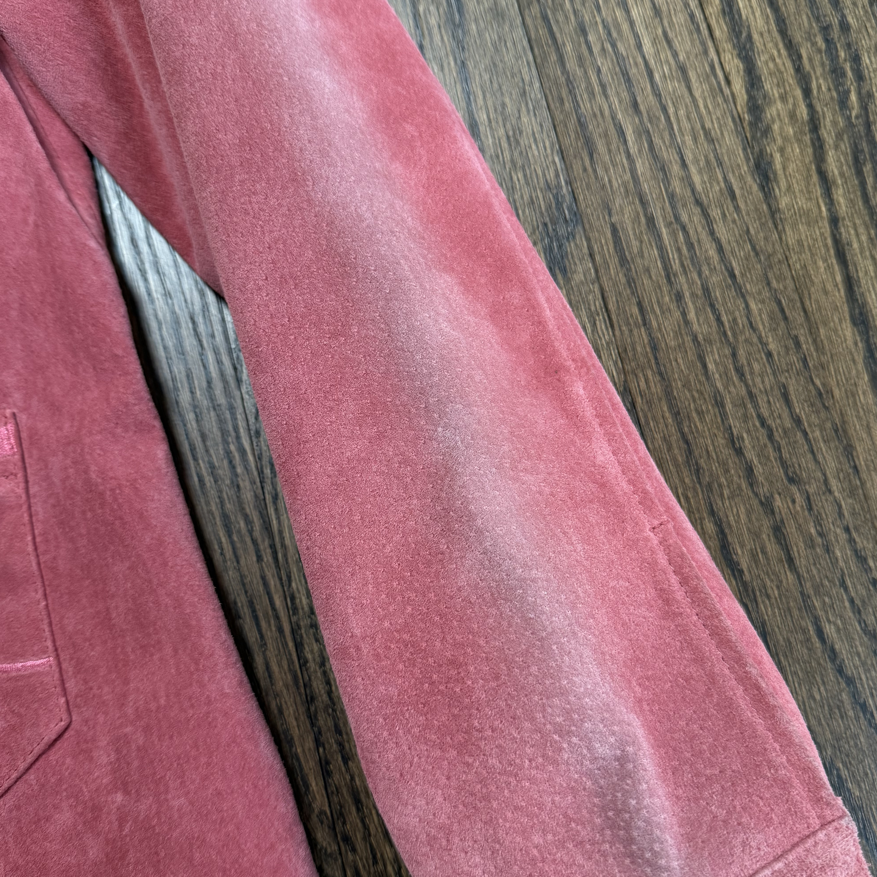 Pink Suede Leather Blazer